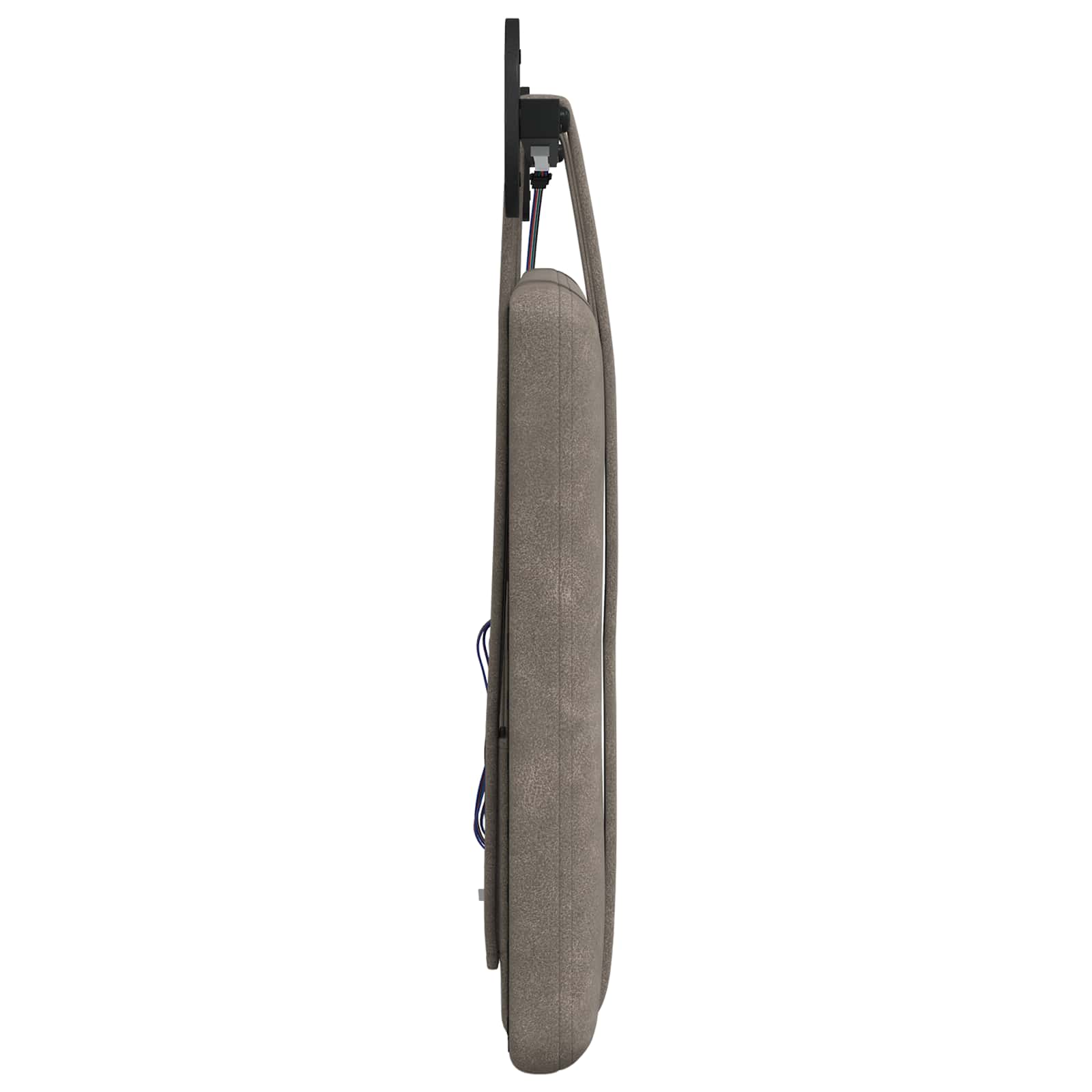 Hangend hoofdbord Met LED-verlichting Grijs Antiek PU