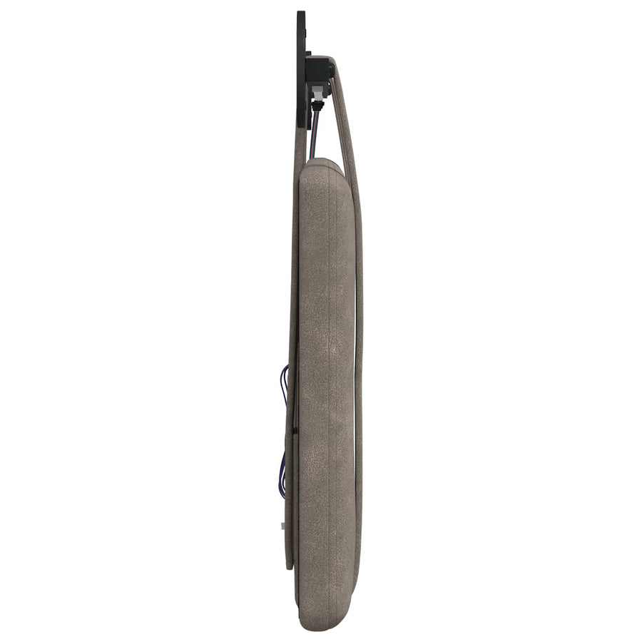 Hangend hoofdbord Met LED-verlichting Grijs Antiek PU