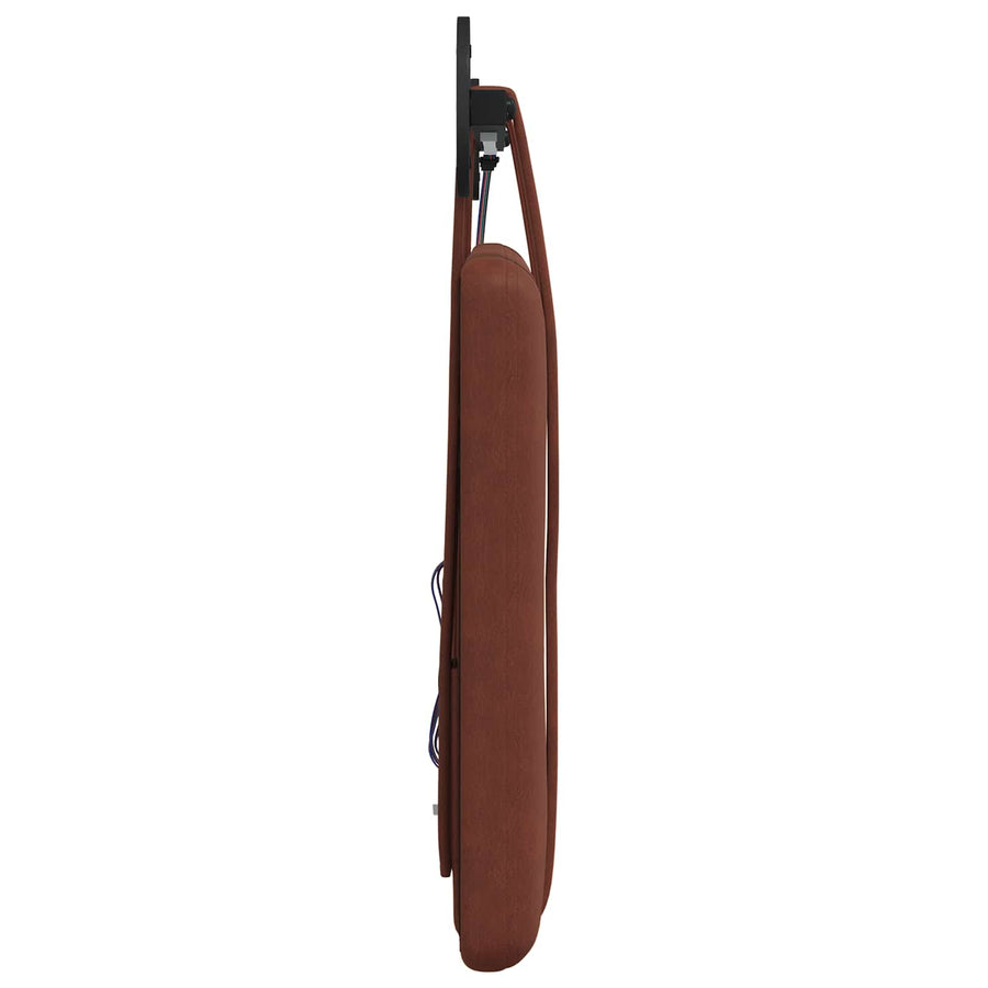 Hangend hoofdbord Met LED-verlichting Glanzend Bruin Antiek PU