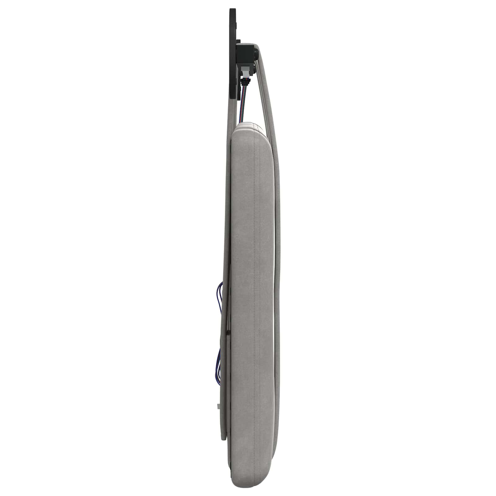 Hangend hoofdbord Met LED-verlichting Lichtgrijs Fluweel