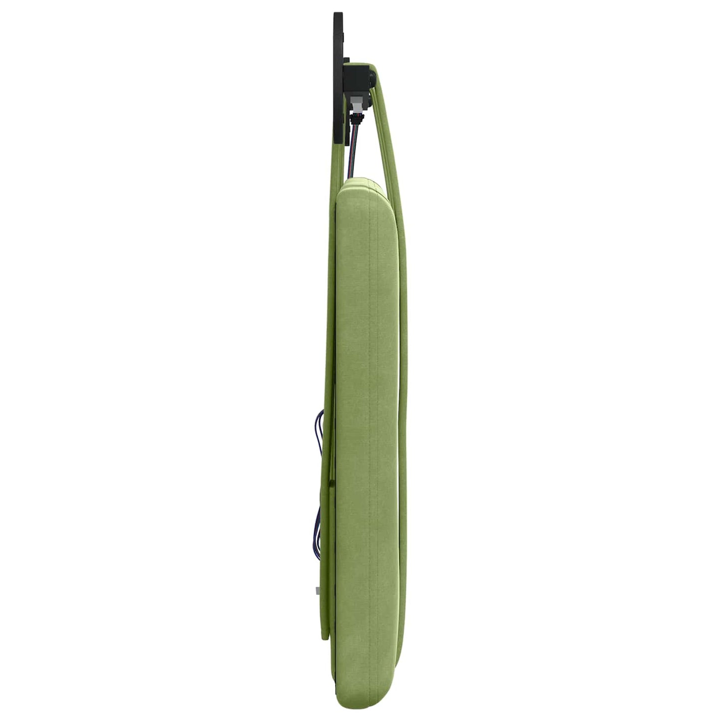 Hangend hoofdbord Met LED-verlichting Lichtgroen Fluweel