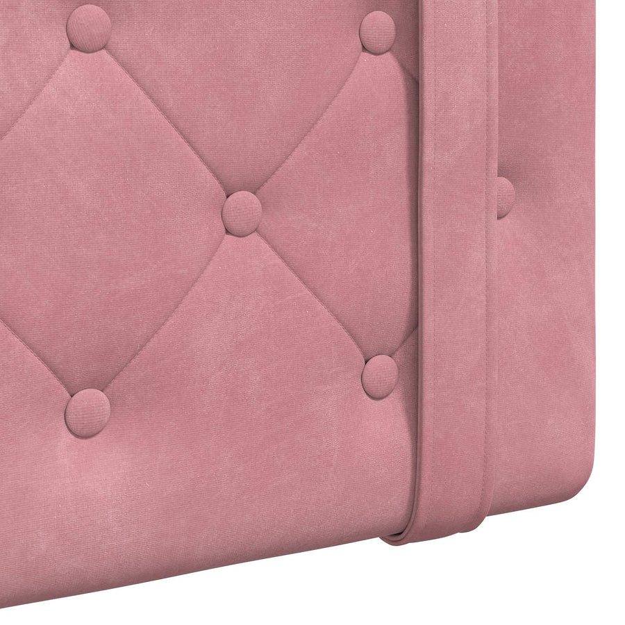 Hangend hoofdbord Met LED-verlichting Roze Fluweel