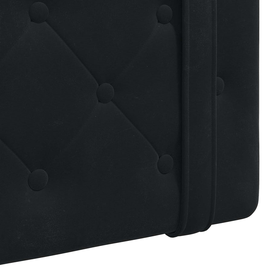 Hangend hoofdbord Met LED-verlichting Zwart Fluweel