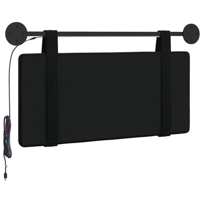 Hangend hoofdbord Met LED-verlichting Zwart Fluweel