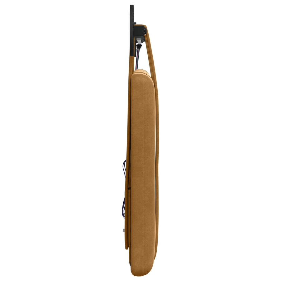 Hangend hoofdbord Met LED-verlichting Bruin Fluweel