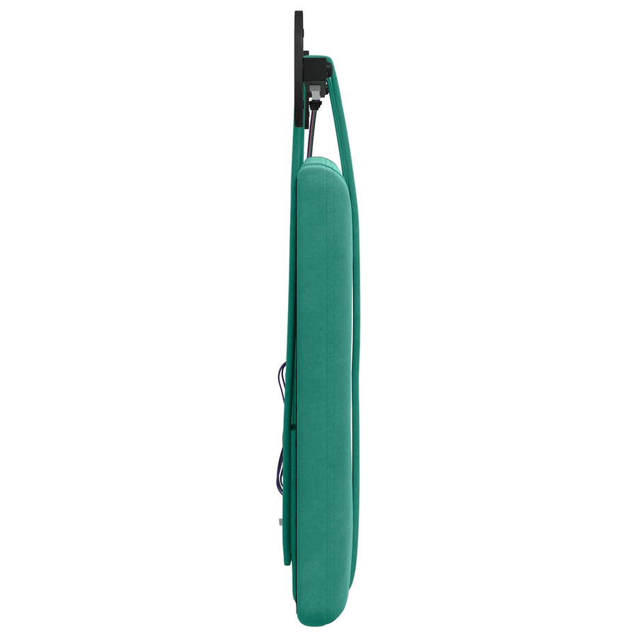 Hangend hoofdbord Met LED-verlichting Turquoise Fluweel