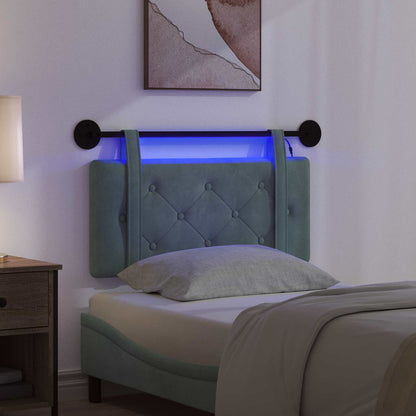 Hangend hoofdbord Met LED-verlichting Zeegroen Fluweel