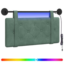 Hangend hoofdbord Met LED-verlichting Zeegroen Fluweel