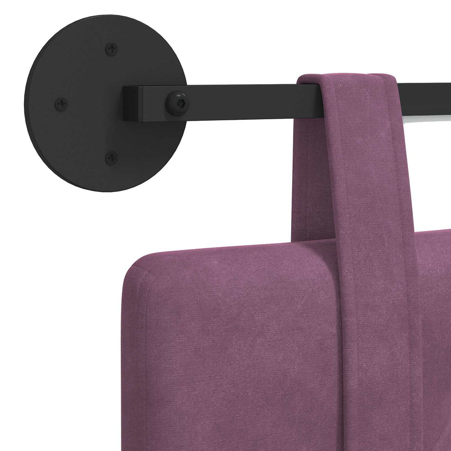 Hangend hoofdbord Met LED-verlichting Paars Fluweel