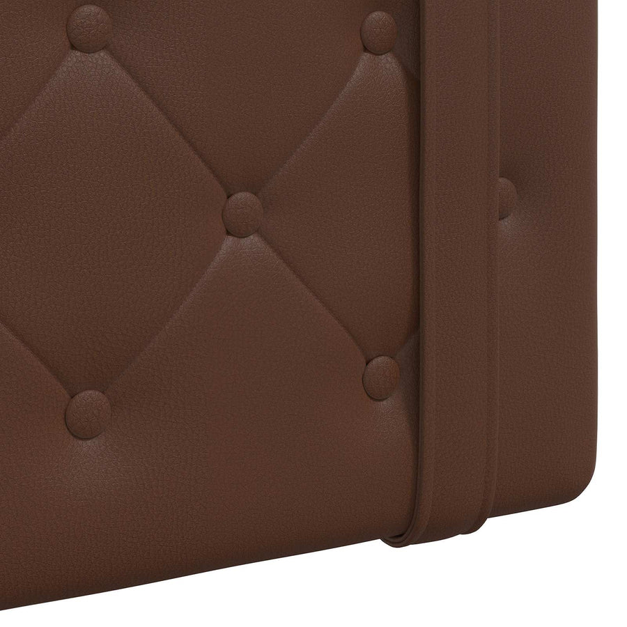 Hangend hoofdbord Met LED-verlichting Bruin Kunstleer