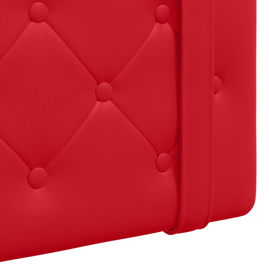 Hangend hoofdbord Met LED-verlichting Rood Kunstleer