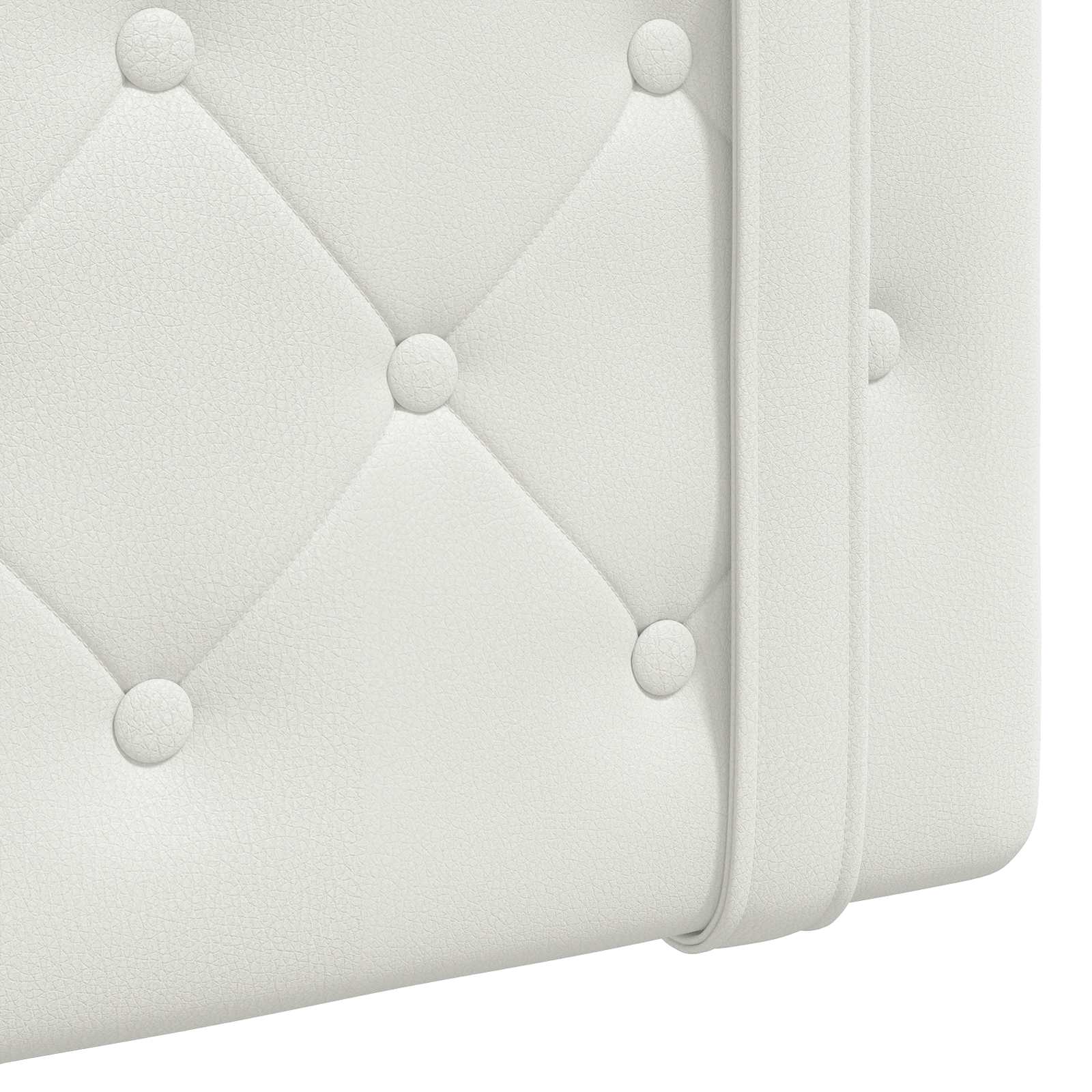 Hangend hoofdbord Met LED-verlichting Wit Kunstleer