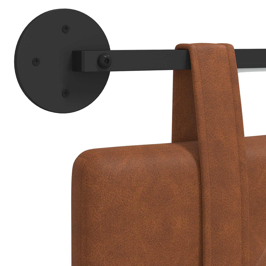 Hangend hoofdbord Met LED-verlichting Bruin Antiek PU