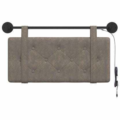 Hangend hoofdbord Met LED-verlichting Grijs Antiek PU