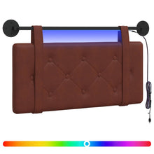 Hangend hoofdbord Met LED-verlichting Glanzend Bruin Antiek PU