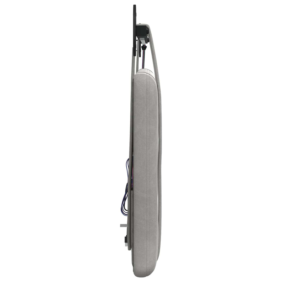 Hangend hoofdbord Met LED-verlichting Lichtgrijs Fluweel