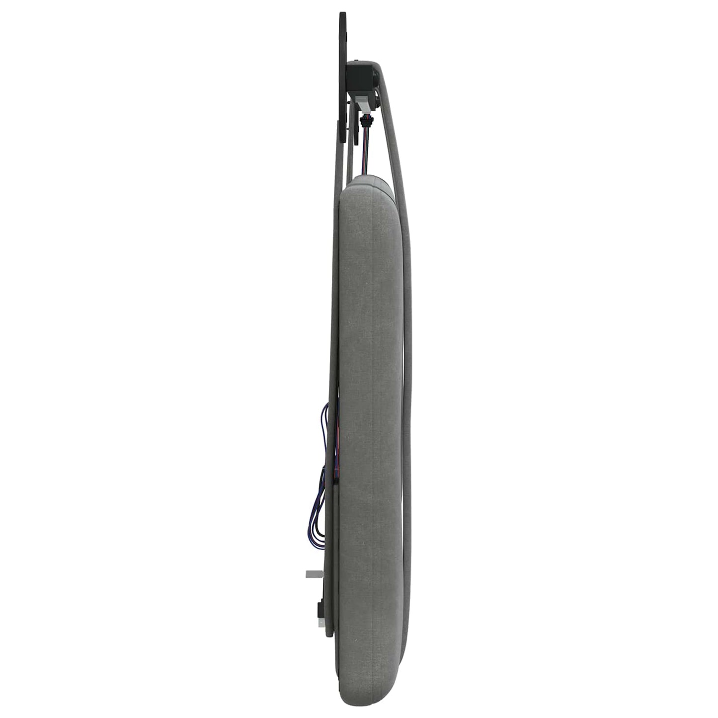 Hangend hoofdbord Met LED-verlichting Donkergrijs Fluweel