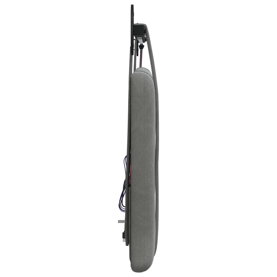 Hangend hoofdbord Met LED-verlichting Donkergrijs Fluweel