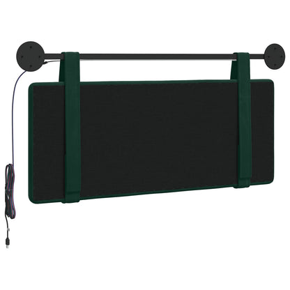 Hangend hoofdbord Met LED-verlichting Donkergroen Fluweel