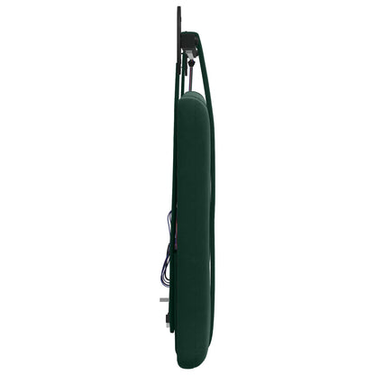 Hangend hoofdbord Met LED-verlichting Donkergroen Fluweel
