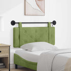 Wall Mounted Headboard With LED Lighting Light Green Velvet