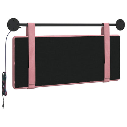 Hangend hoofdbord Met LED-verlichting Roze Fluweel