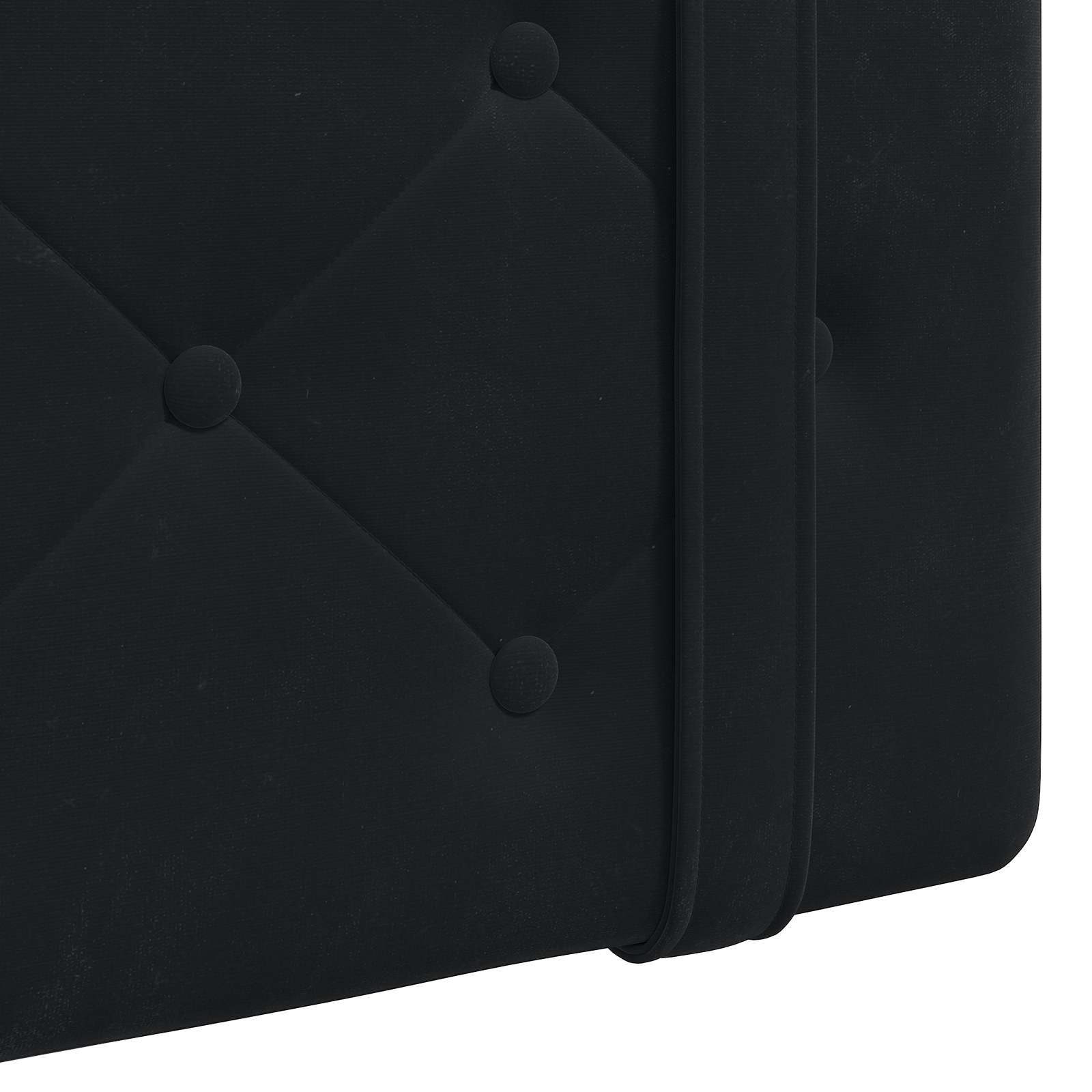 Hangend hoofdbord Met LED-verlichting Zwart Fluweel