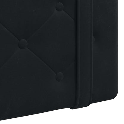Hangend hoofdbord Met LED-verlichting Zwart Fluweel