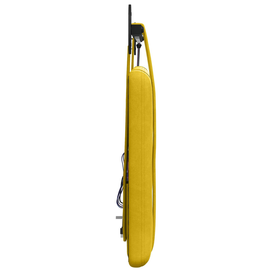 Hangend hoofdbord Met LED-verlichting Geel Fluweel