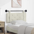 Wall-mounted Headboard with LED Lighting Cream Velvet