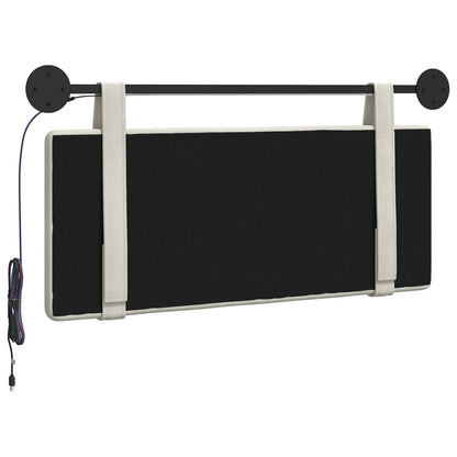 Hangend hoofdbord Met LED-verlichting Crèmekleurig Fluweel