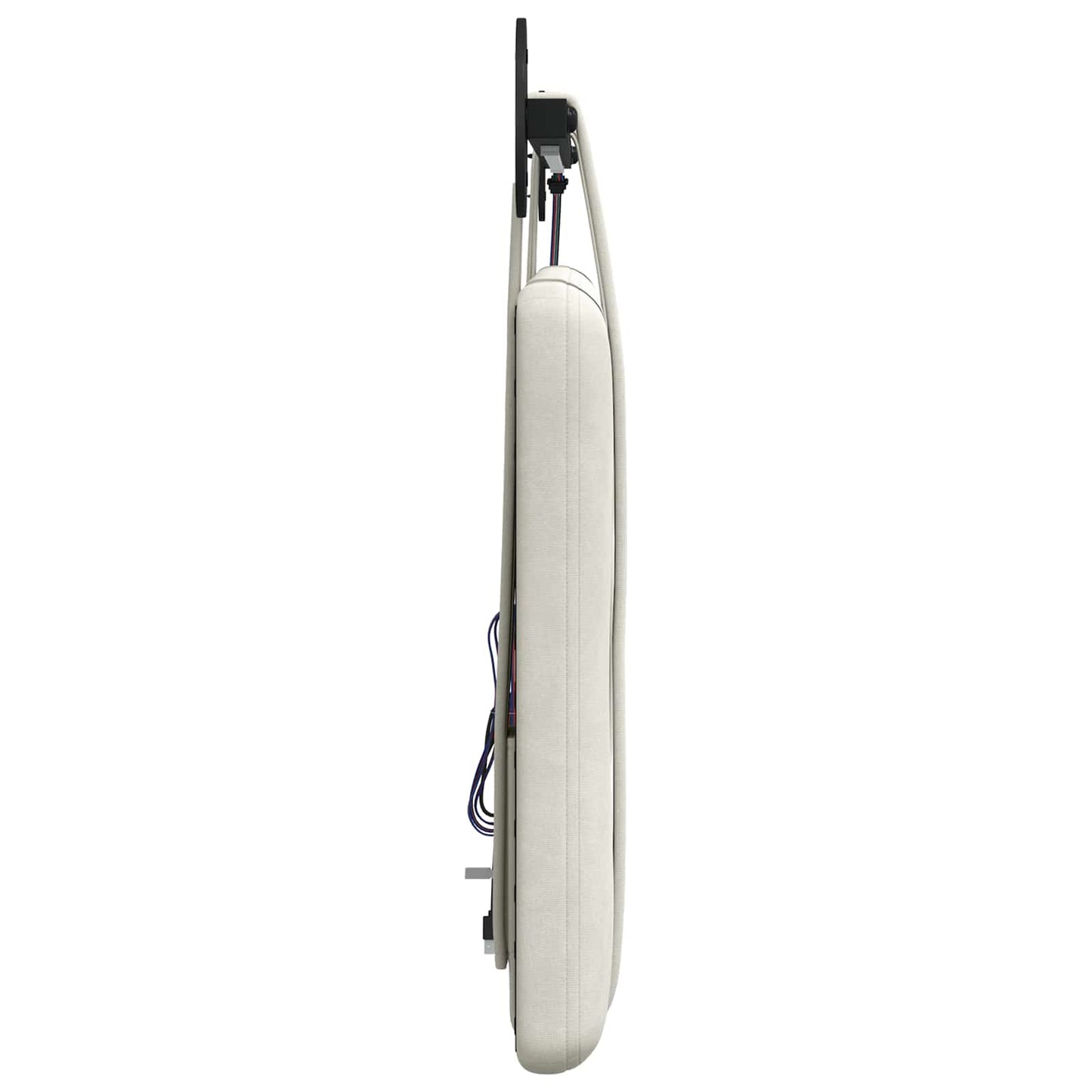 Hangend hoofdbord Met LED-verlichting Crèmekleurig Fluweel