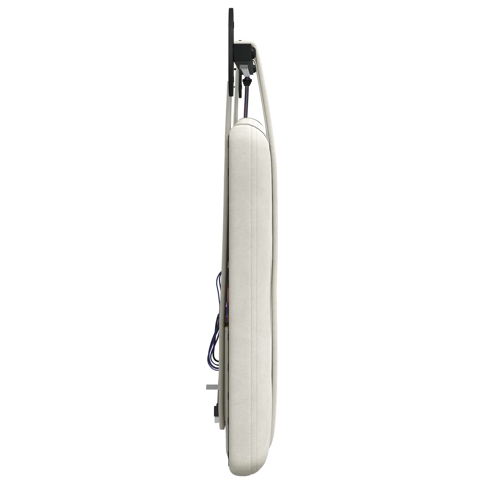 Hangend hoofdbord Met LED-verlichting Crèmekleurig Fluweel