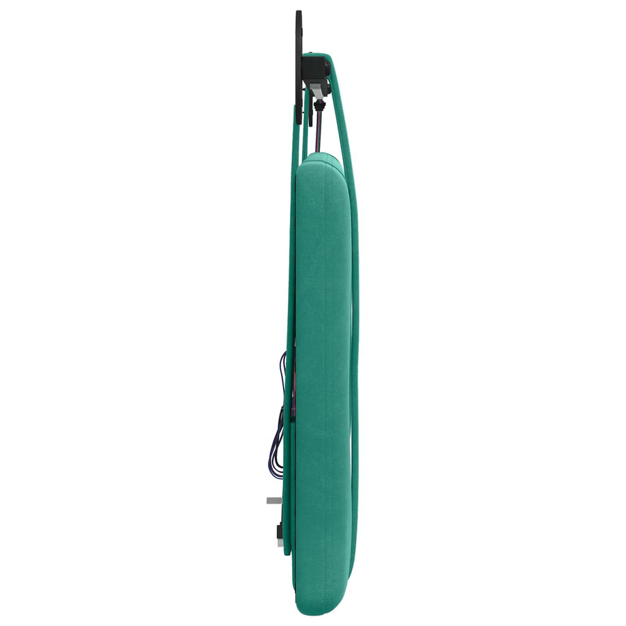 Hangend hoofdbord Met LED-verlichting Turquoise Fluweel