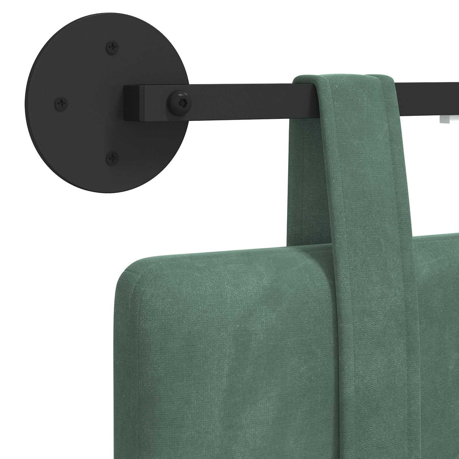 Hangend hoofdbord Met LED-verlichting Zeegroen Fluweel