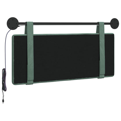 Hangend hoofdbord Met LED-verlichting Zeegroen Fluweel