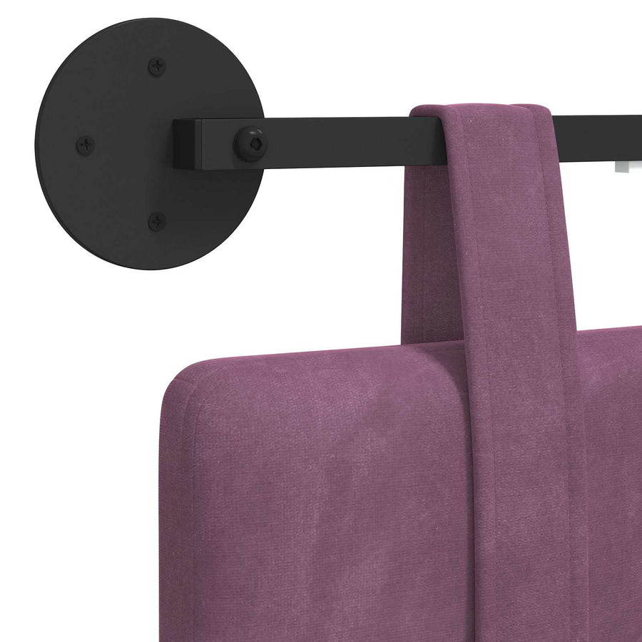 Hangend hoofdbord Met LED-verlichting Paars Fluweel