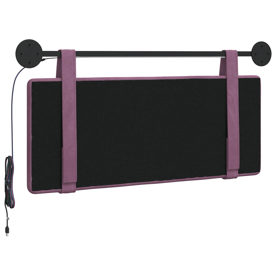 Hangend hoofdbord Met LED-verlichting Paars Fluweel