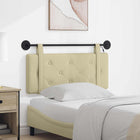 Wall-Mounted Headboard With LED Lighting Cream Artificial Leather
