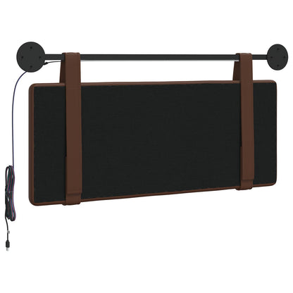 Hangend hoofdbord Met LED-verlichting Bruin Kunstleer