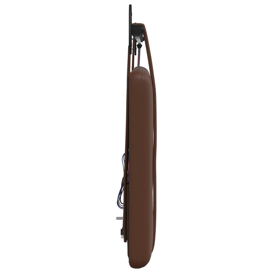 Hangend hoofdbord Met LED-verlichting Bruin Kunstleer