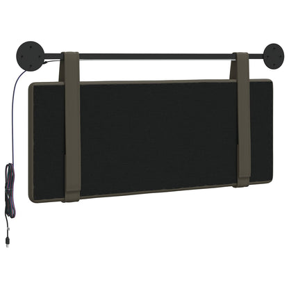 Hangend hoofdbord Met LED-verlichting Grijs Kunstleer