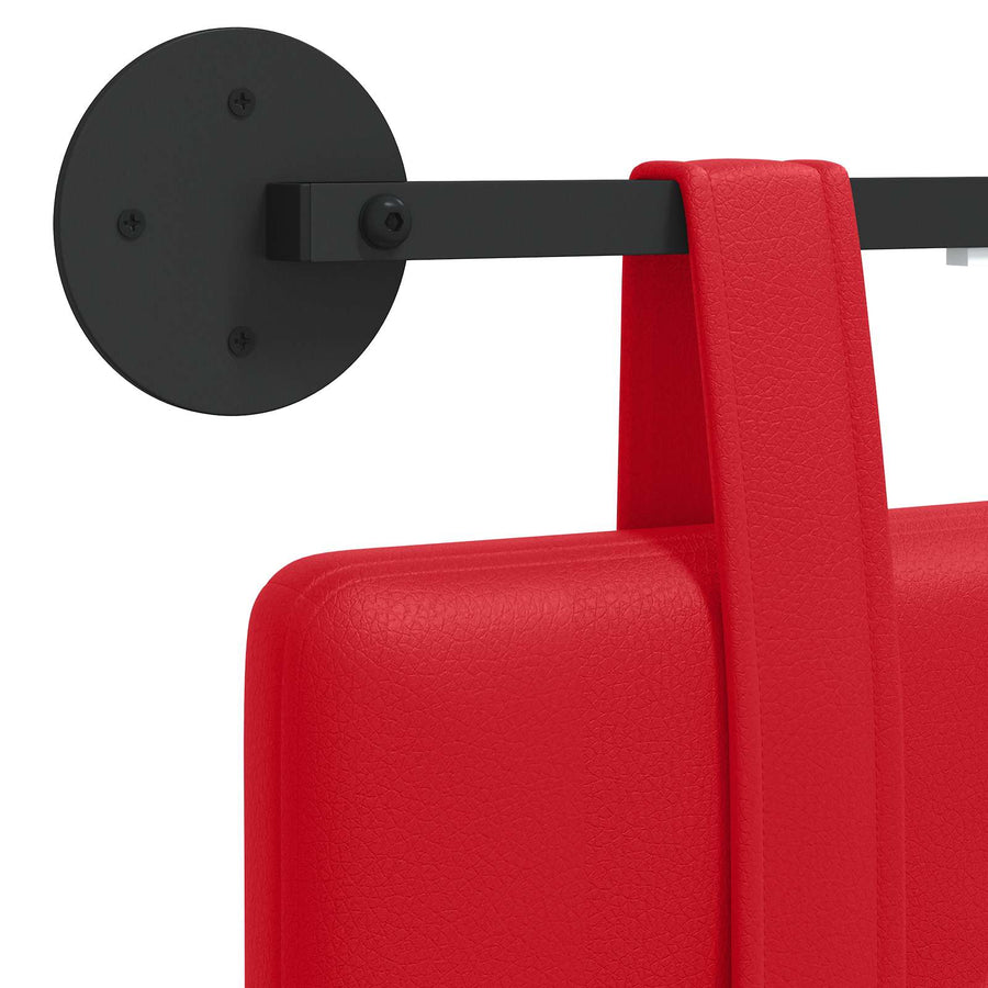 Hangend hoofdbord Met LED-verlichting Rood Kunstleer