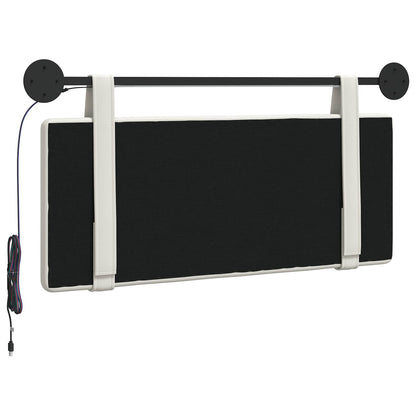 Hangend hoofdbord Met LED-verlichting Wit Kunstleer