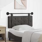 Hanging headboard With LED lighting Black Antique PU