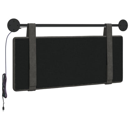 Hangend hoofdbord Met LED-verlichting Zwart Antiek PU