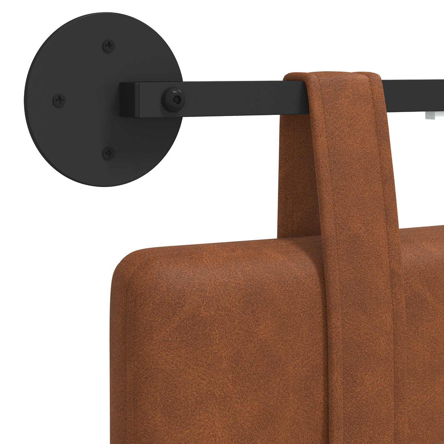 Hangend hoofdbord Met LED-verlichting Bruin Antiek PU