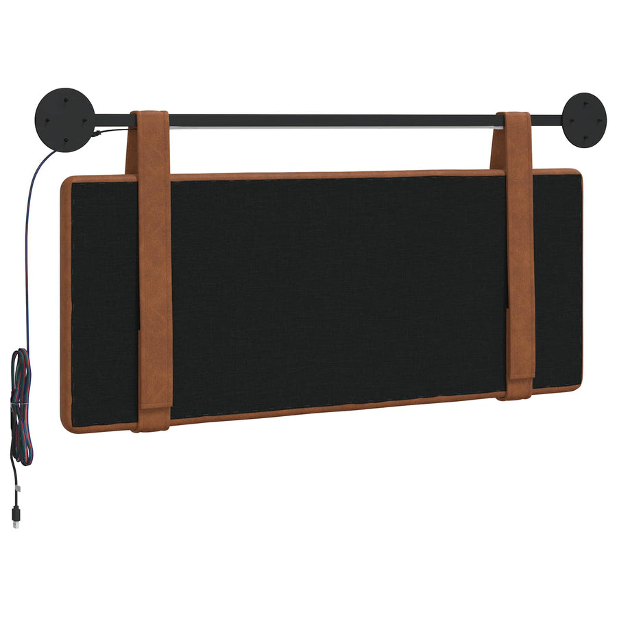Hangend hoofdbord Met LED-verlichting Bruin Antiek PU