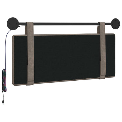 Hangend hoofdbord Met LED-verlichting Grijs Antiek PU