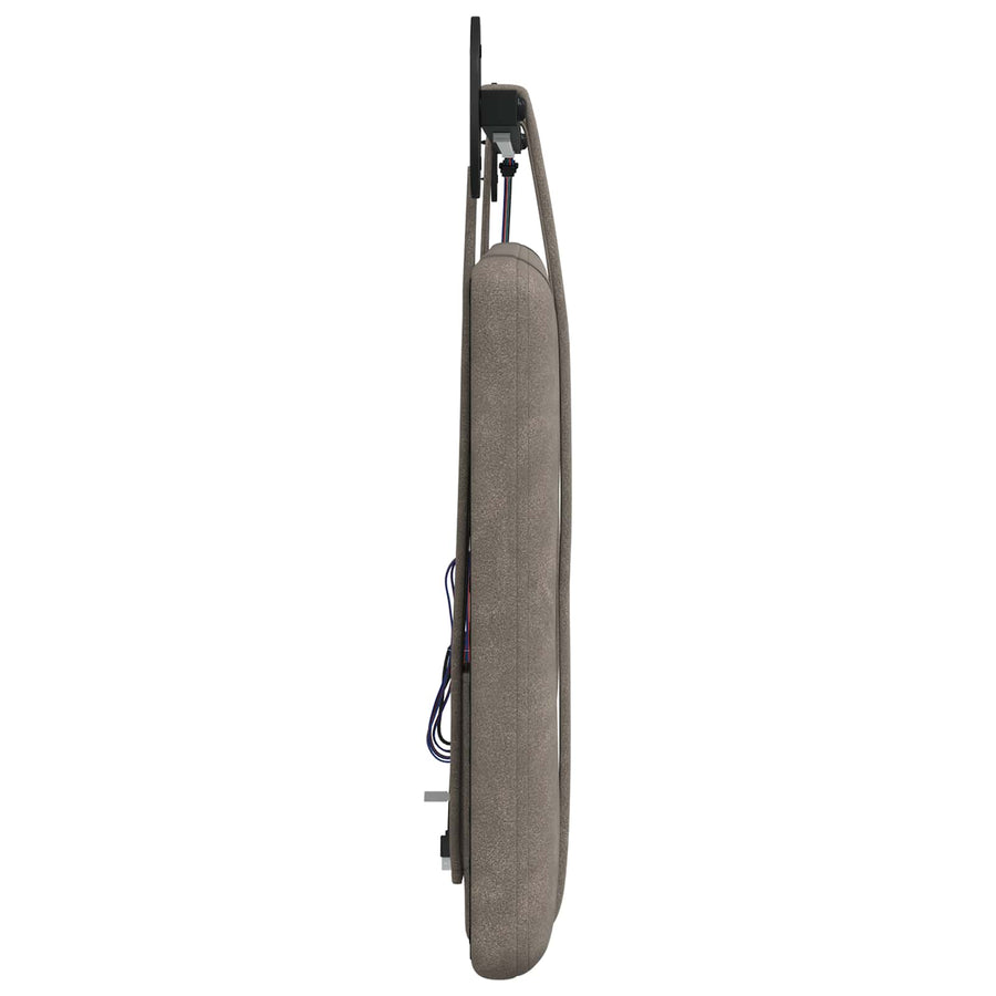 Hangend hoofdbord Met LED-verlichting Grijs Antiek PU